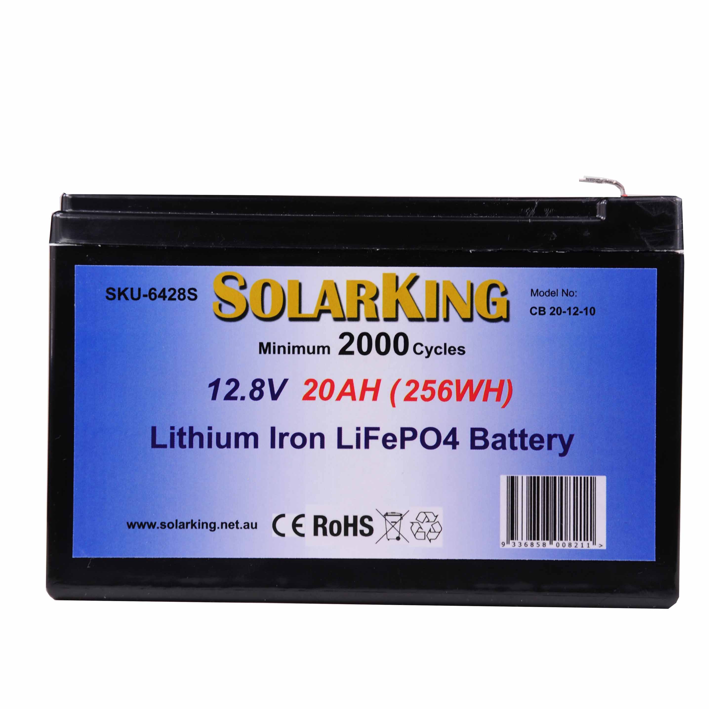 12.8V 20AH SolarKing Lithium Battery CB-20-12-10